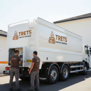 PLAQUETTE FORESTIÈRE PAR CAMION SOUFFLEUR 30m3